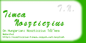 timea noszticzius business card